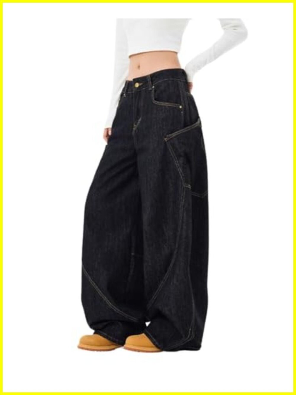High Waisted Wide Leg Baggy Barrel Jeans Women Y2K Oversized Denim